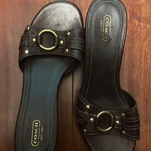 Coach Janeesa Leather Wedge